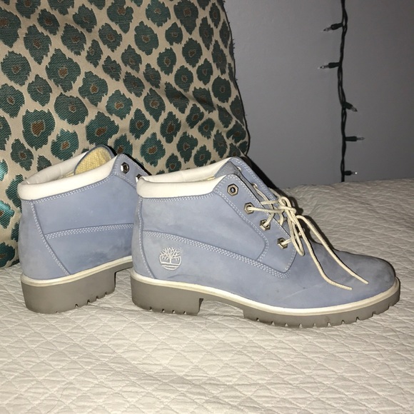 Baby Blue Waterproof Timberlands - Woman’s 81/2-9 - Picture 2 of 4